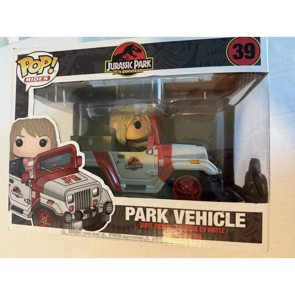 Pop! Rides Jurassic‎ Park 25th Anniversary #39 Park Vehicle Funko 2018 Vaulted